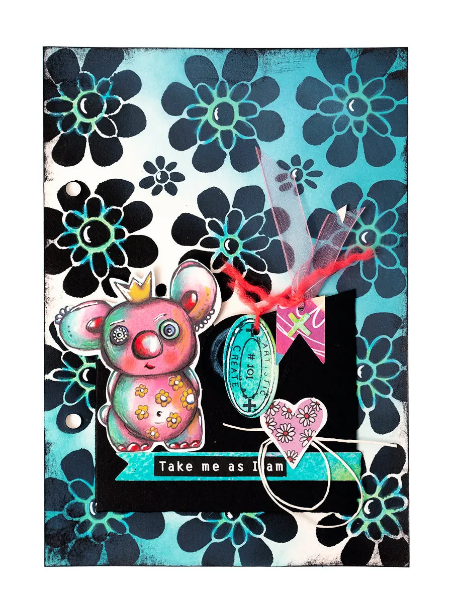 Abm Mask Flower Power Signature Collection 203.2X203.2X1mm 1 Pc Nr.210 2