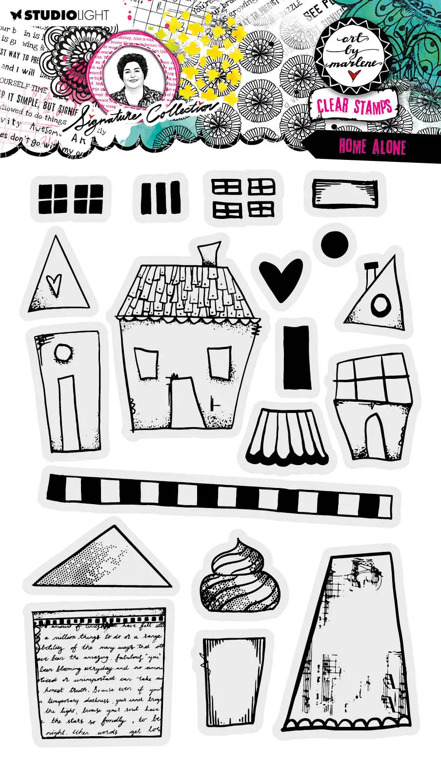 Abm Clear Stamp Home Alone Signature Collection 148X210x3mm 18 Pc Nr.597 1