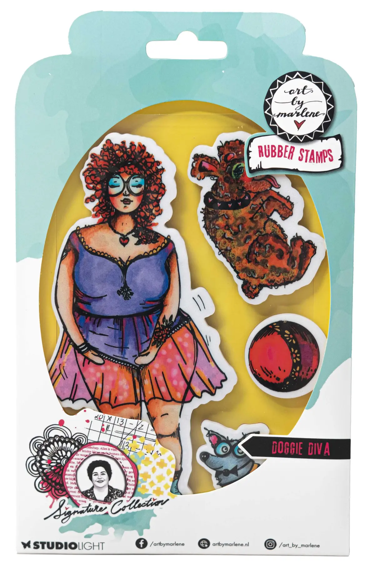 Abm Cling Stamp Doggie Diva Signature Collection 4 Pc 1