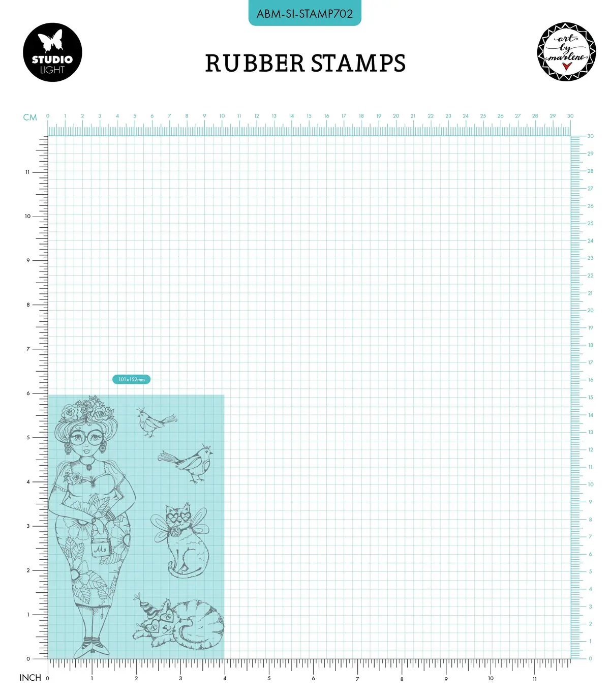 Abm Cling Stamp Frida's Friends Signature Collection 5 Pc 2
