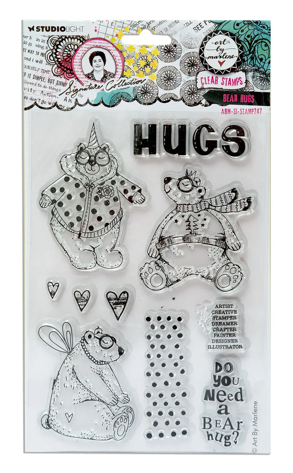 Abm Clear Stamp Bear Hugs Signature Collection 10 Pc 1