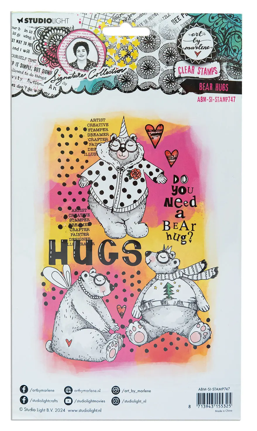 Abm Clear Stamp Bear Hugs Signature Collection 10 Pc 2