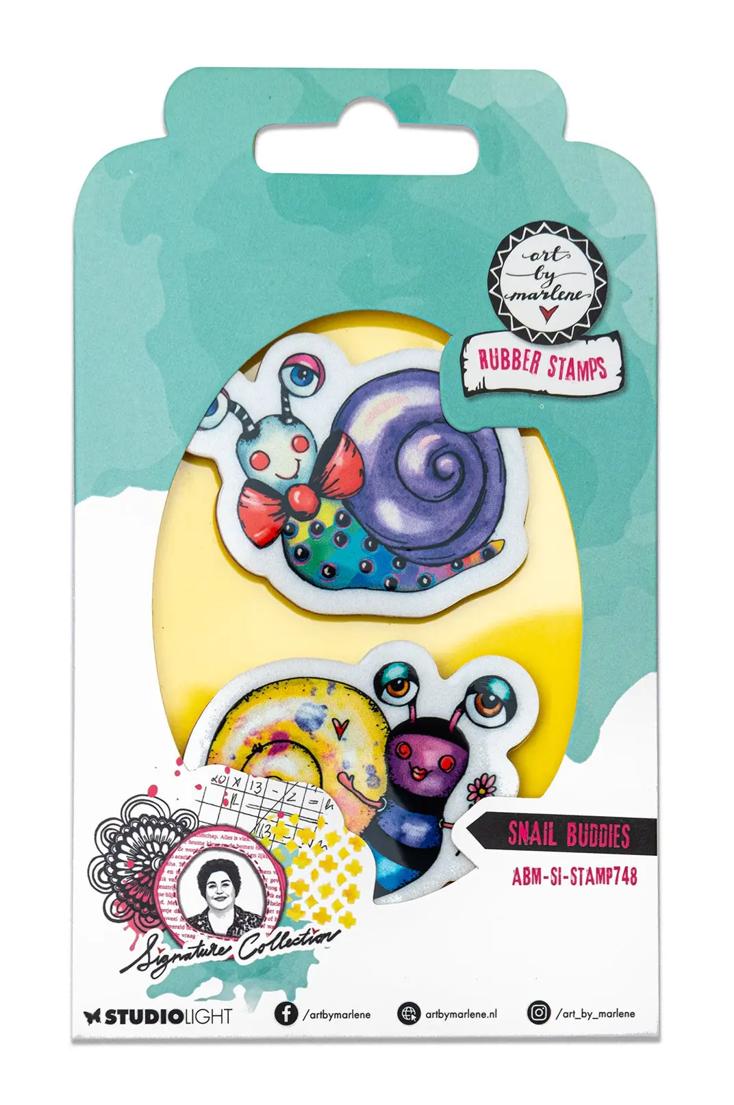 Abm Cling Stamp Snail Buddies Signature Collection 2 Pc 1