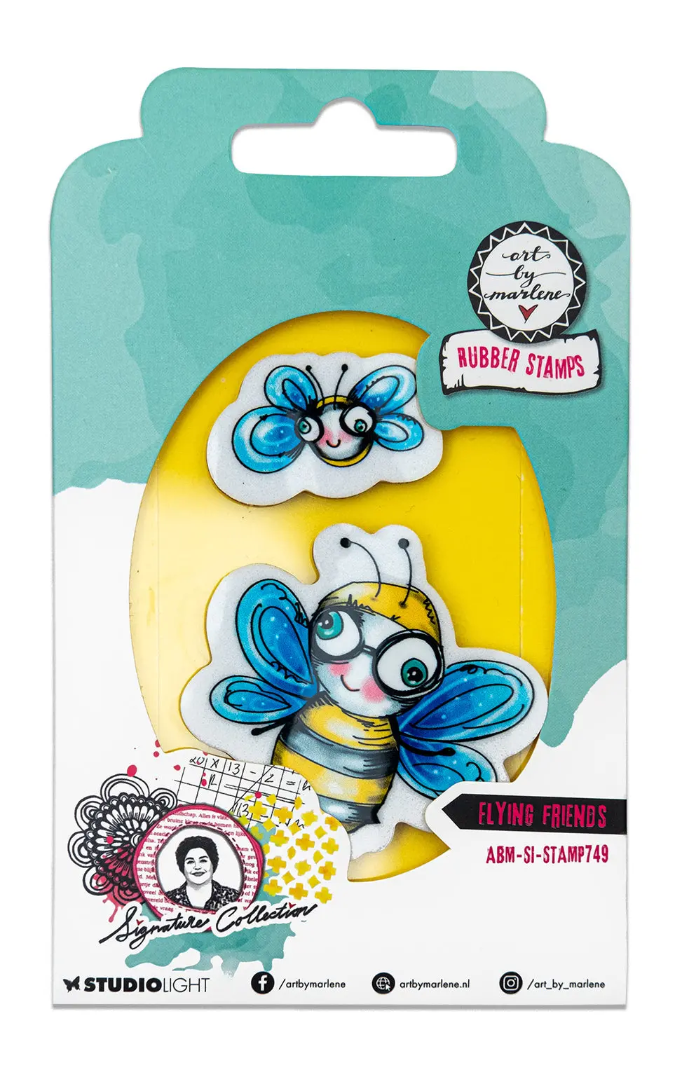 Abm Cling Stamp Flying Friends Signature Collection 2 Pc 1
