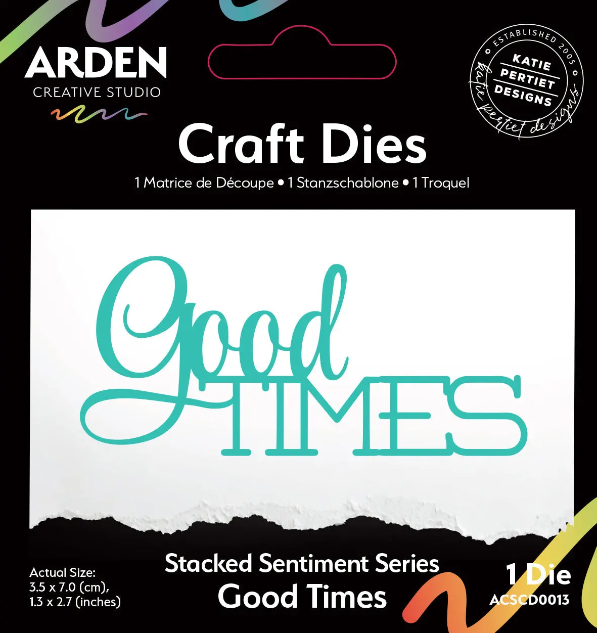 Arden Creative Studio Sentiment Series Stacked Good Times Craft Die 1