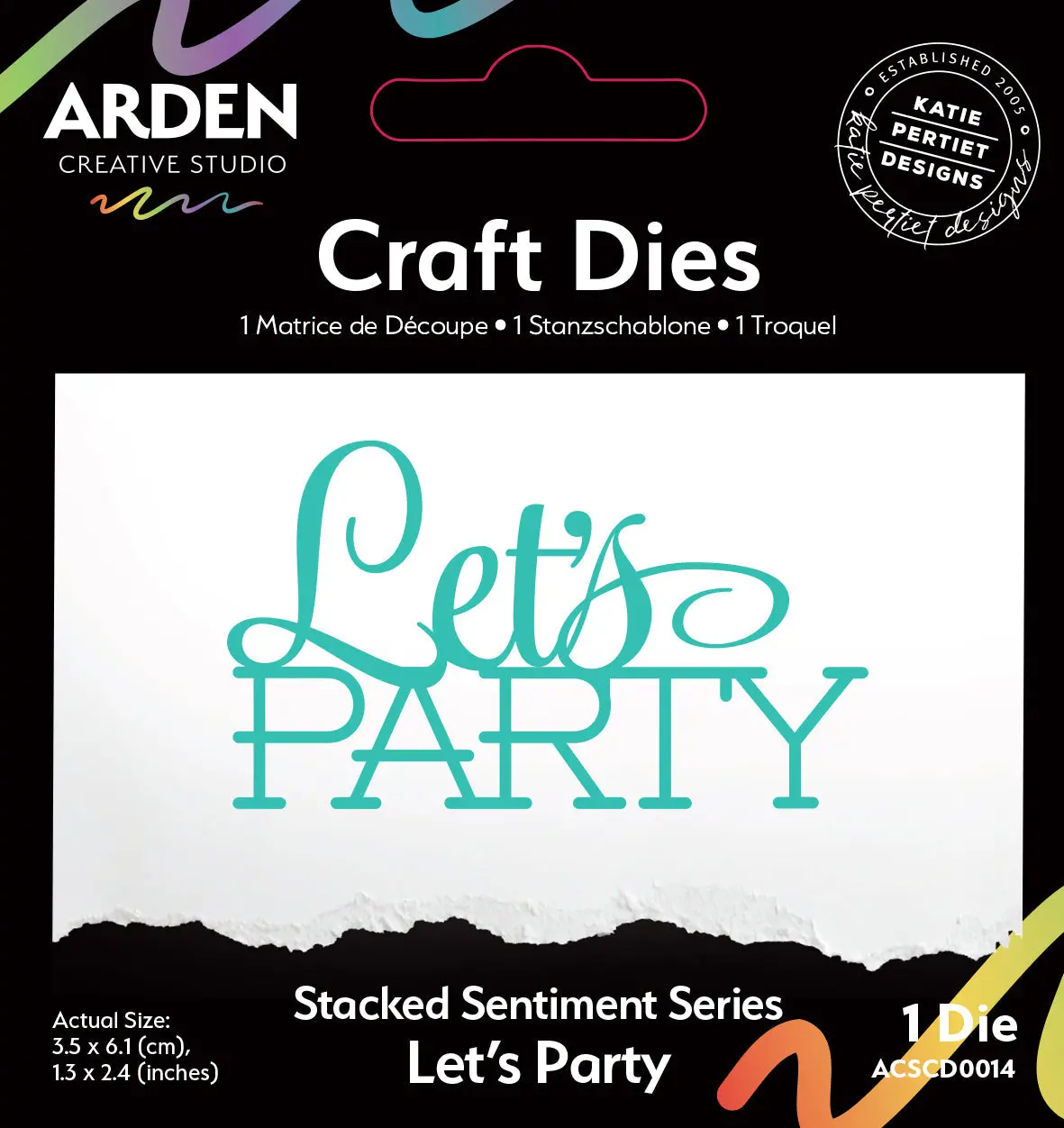 Arden Creative Studio Sentiment Series Stacked Let's Party Craft Die 1