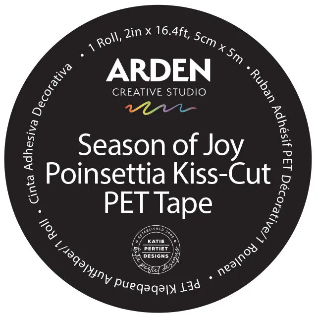 Arden Creative Studio Season Of Joy Poinsettia Kiss-Cut Pet Tape 1