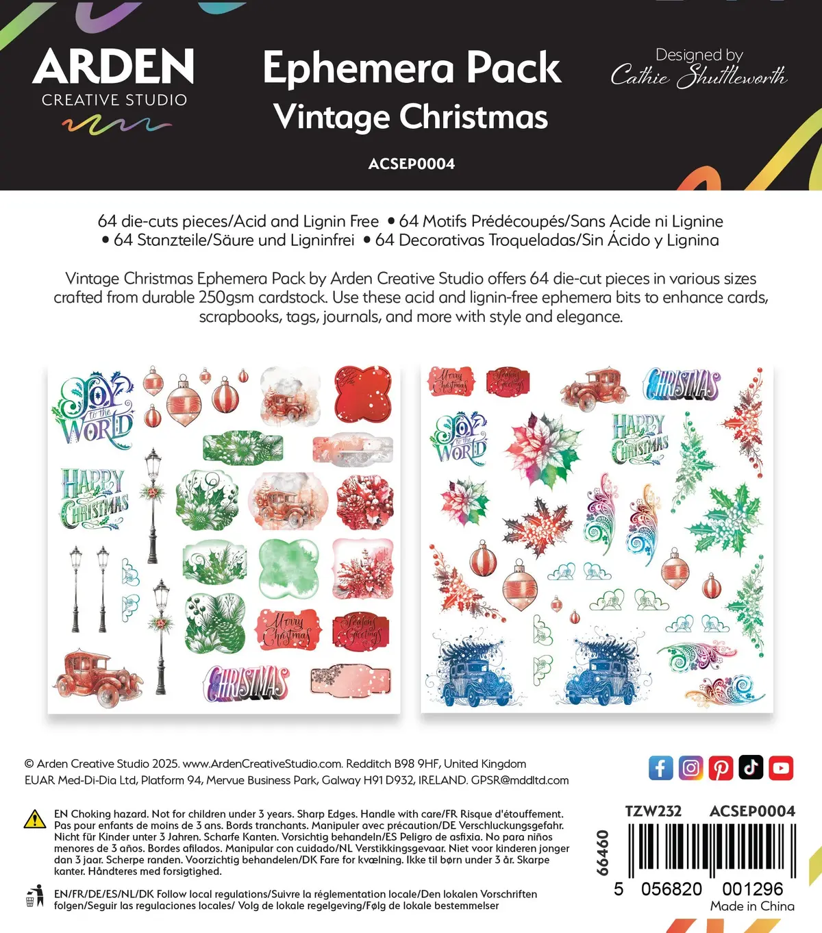 Arden Creative Studio Vintage Christmas Ephemera Pack 1