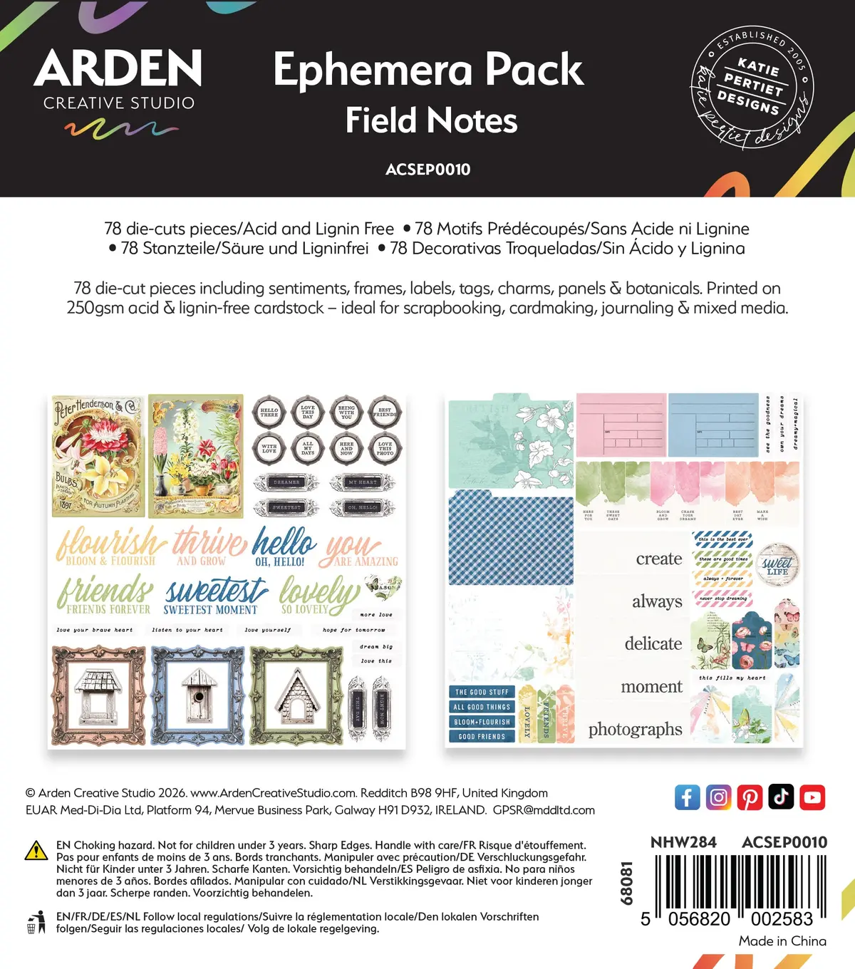 Arden Creative Studio Field Notes Ephemera Pack 1