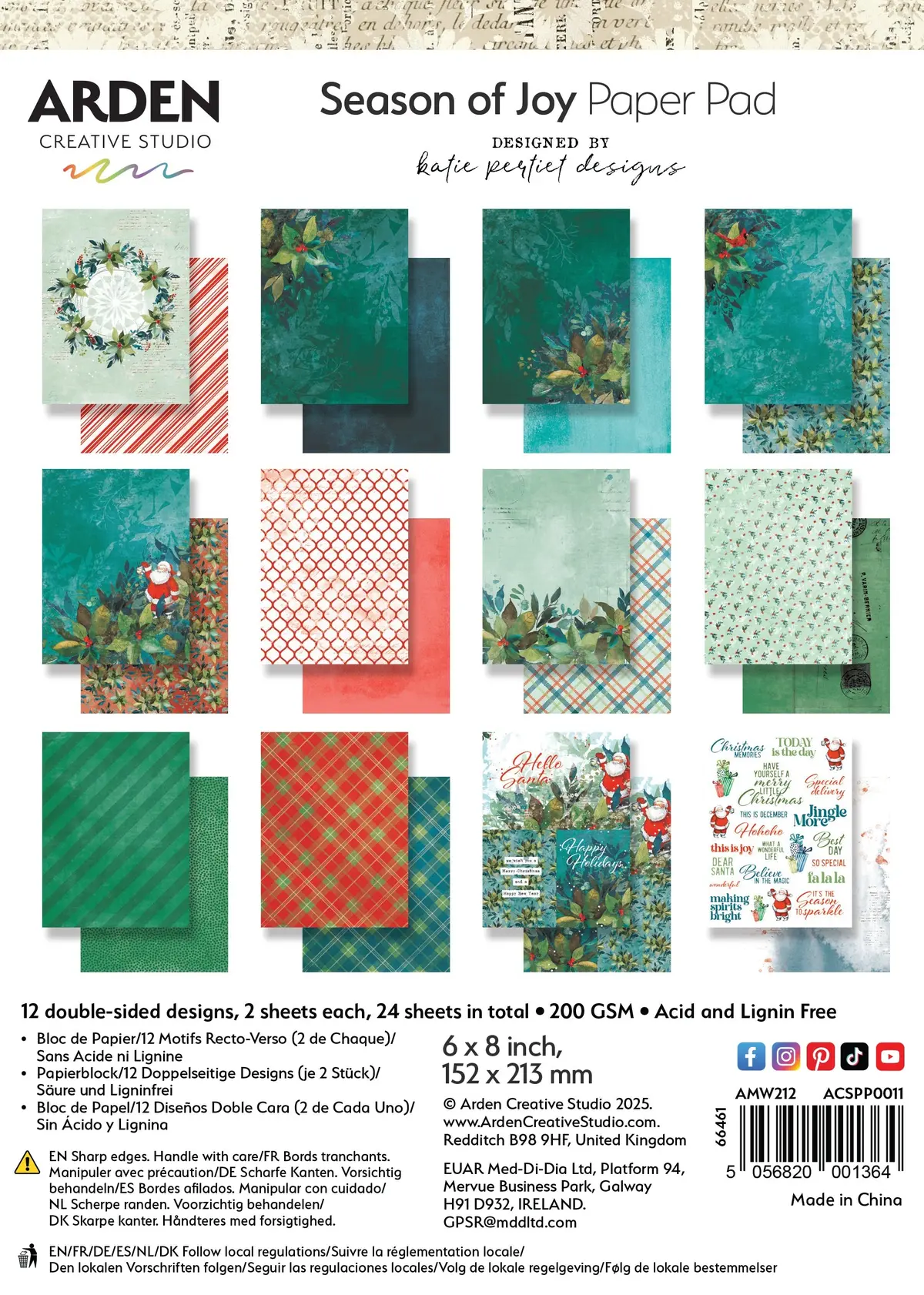 Arden Creative Studio Season Of Joy 6In X 8In Paper Pad 1