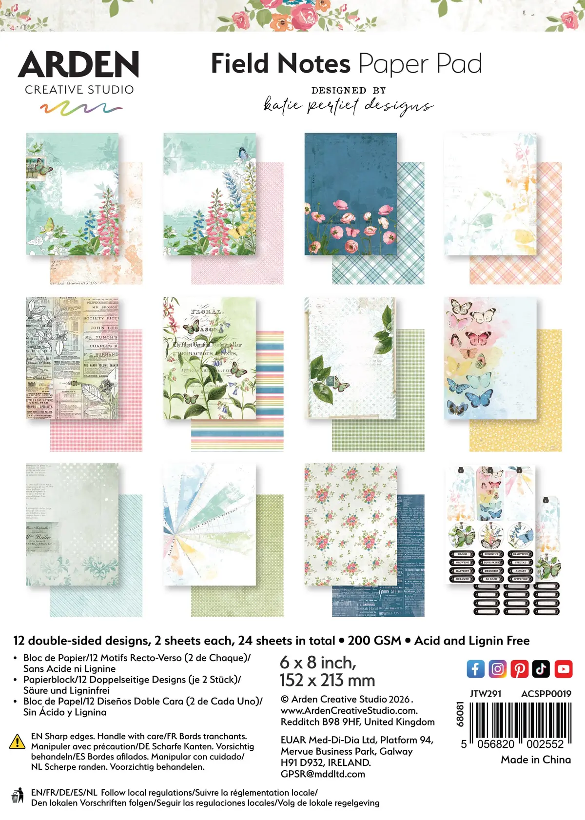 Arden Creative Studio Field Notes 6In X 8In Paper Pad 1