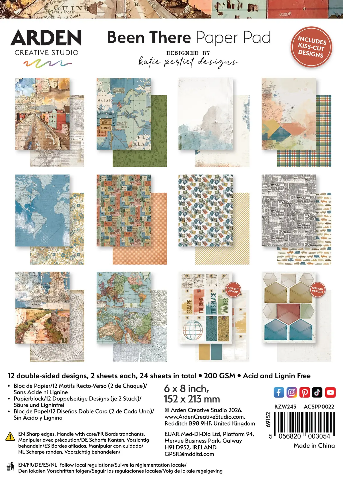 Arden Creative Studio Been There 6In X 8In Paper Pad 1