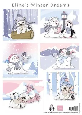 Marianne Design A4 Cutting Sheet - Eline's Winter Dreams 1