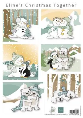 Marianne Design A4 Cutting Sheet - Eline's Christmas Together 1