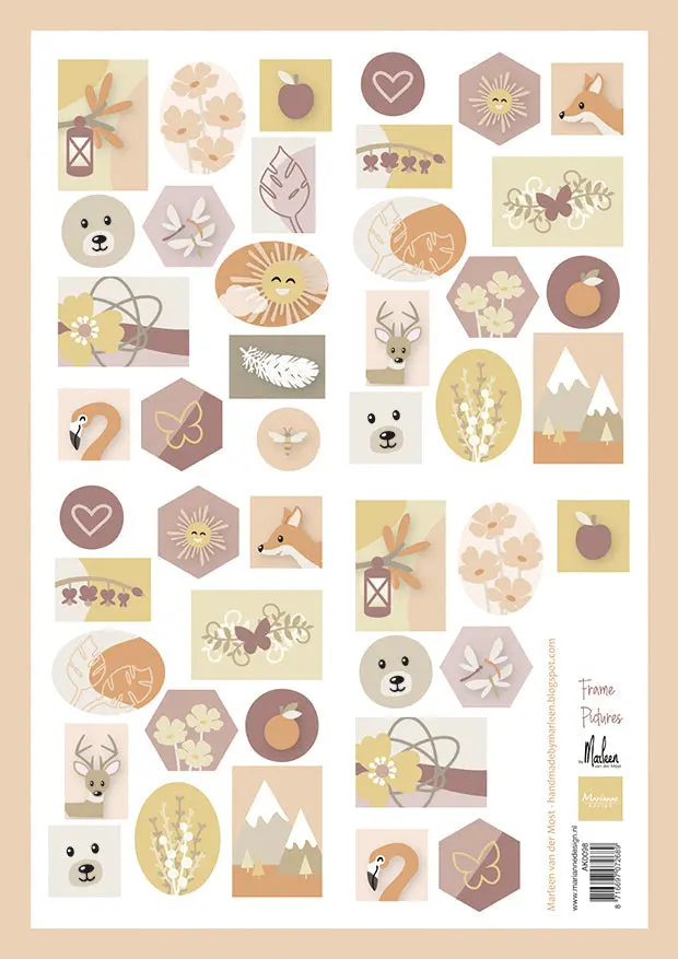 Marianne Design A4 Cutting Sheet - Frame Pictures By Marleen 1