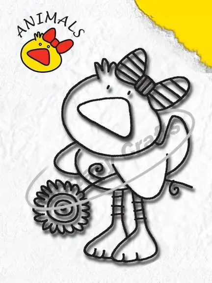 Clear Stamp - Animals Series - Duck Girl 1