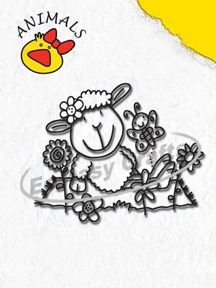 Clear Stamp - Animals Series - Sheep Girl 1
