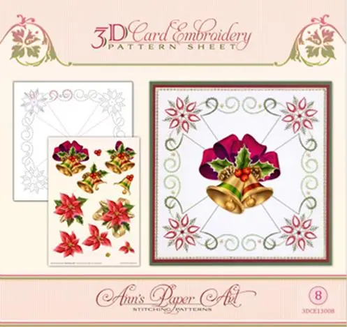 Ann Paper Embroidery Pattern - Christmas Bells 1