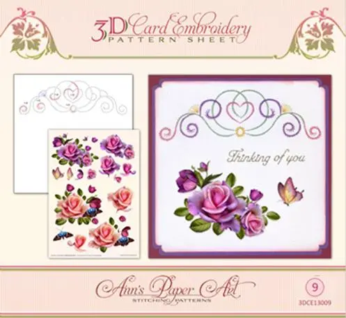 Ann Paper Embroidery Pattern - Rose Romantic 1