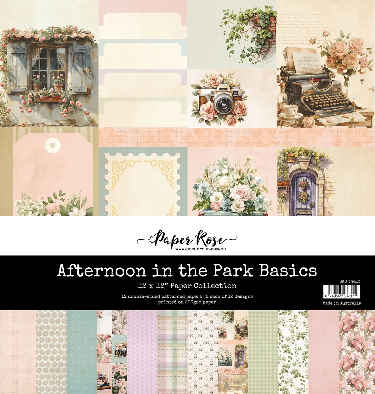Afternoon In The Park Basics 12X12 Paper Collection  34413 1
