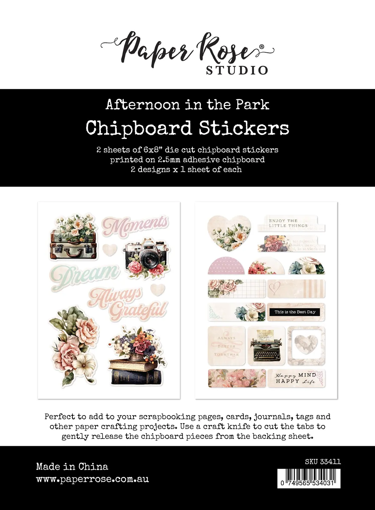 Afternoon In The Park Adhesive Chipboard 33411 1