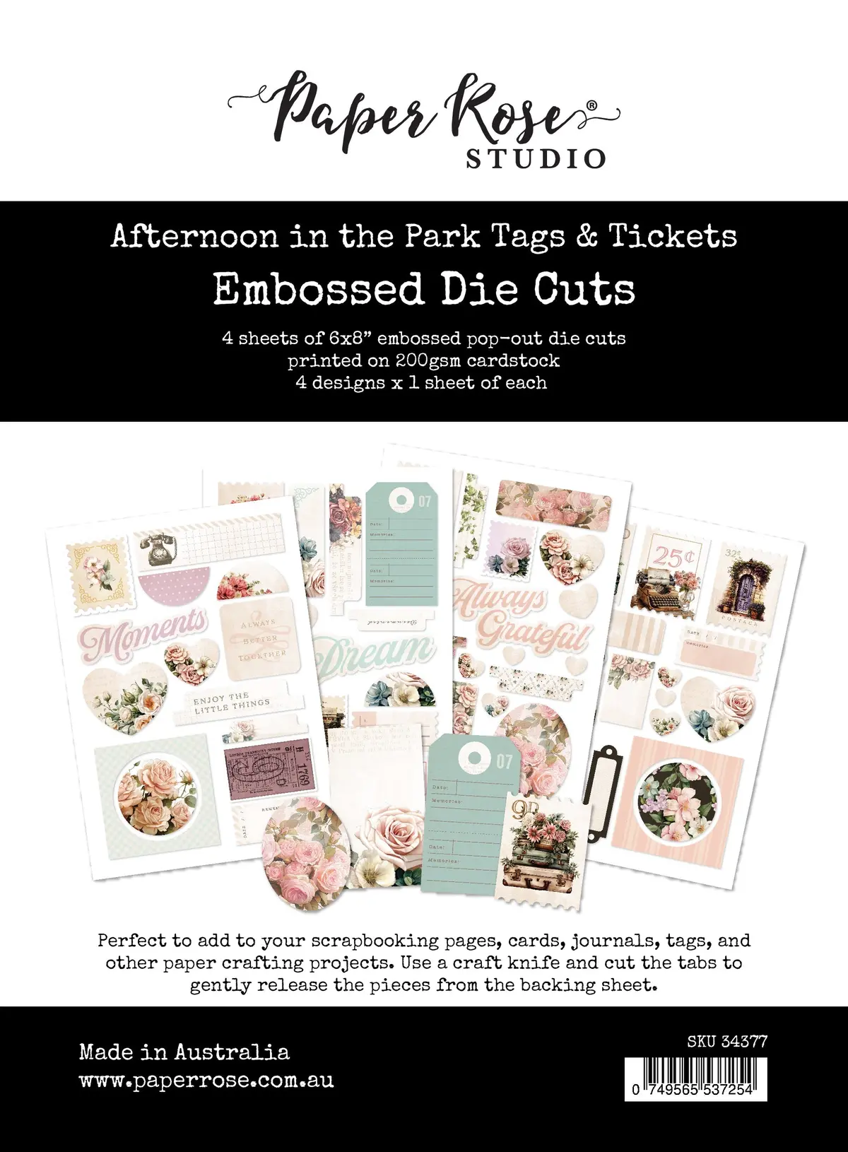 Afternoon In The Park Tags Embossed Die Cuts 34377 1