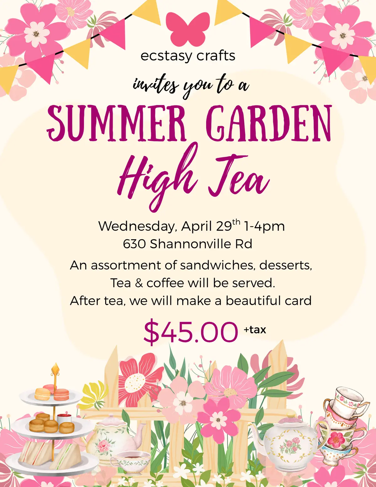 Summer Garden High Tea 1