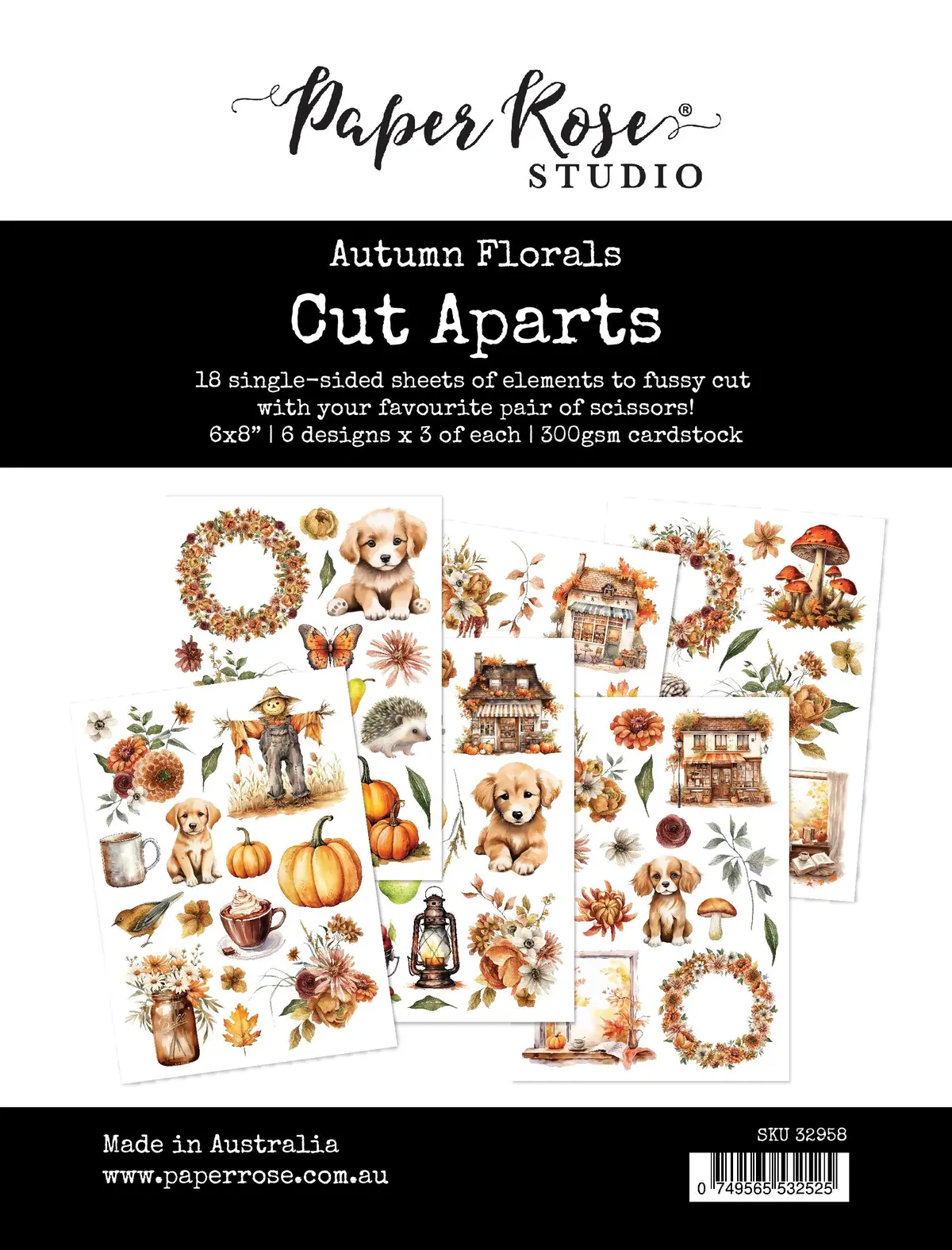 Autumn Florals Cut Aparts Paper Pack 32958 1