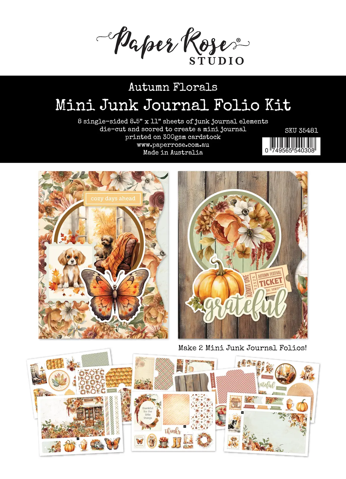 Autumn Florals Mini Folio Kit 35481 1