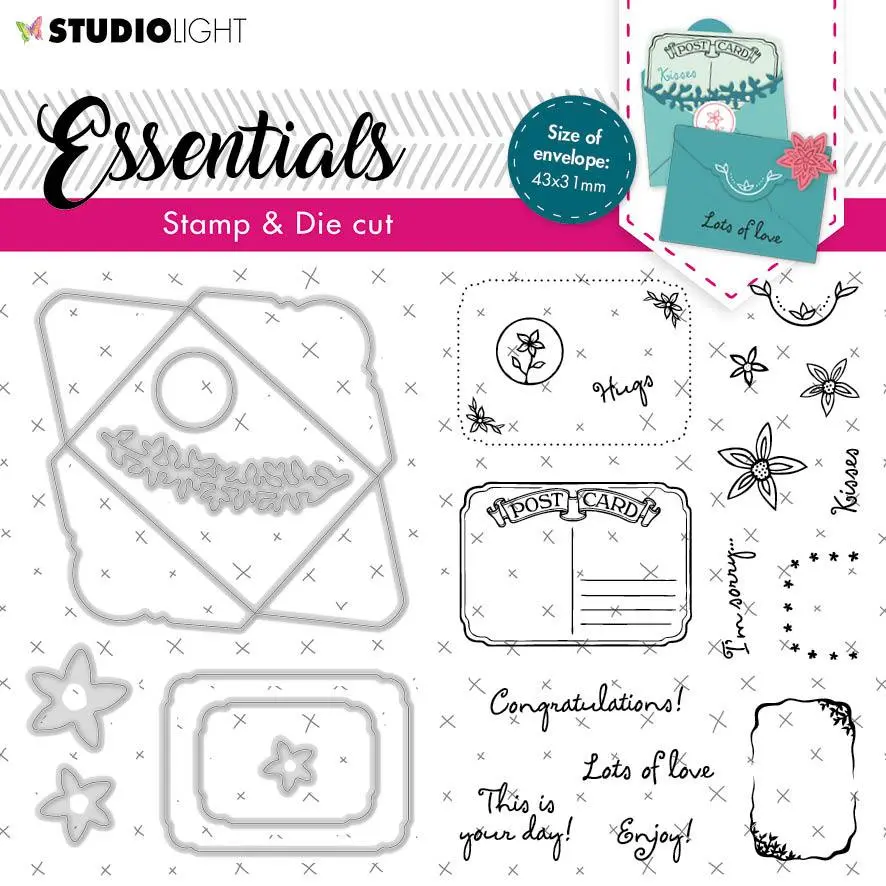 Stamp & Cutting Die Rectangular Fancy Envelope Essentials 148X105mm Nr.57 1