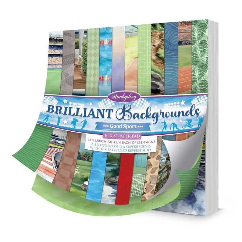 Brilliant Backgrounds - Good Sport 8" X 8" Paper Pad 1