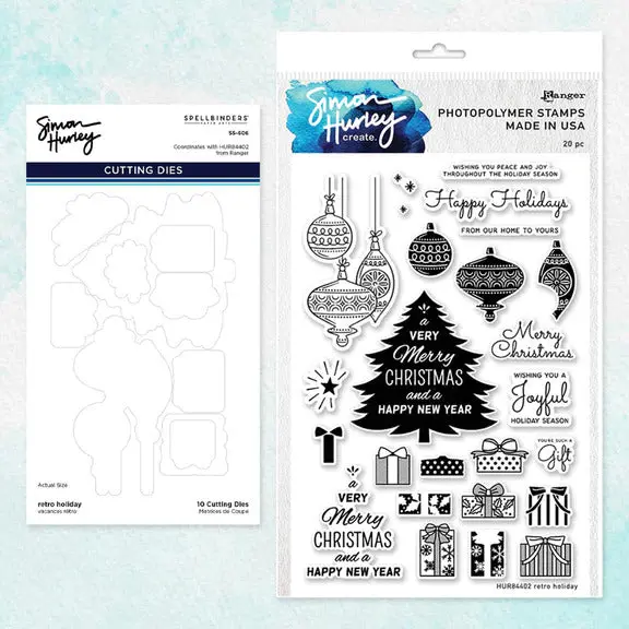 Retro Holiday Stamp And Die Bundle 1