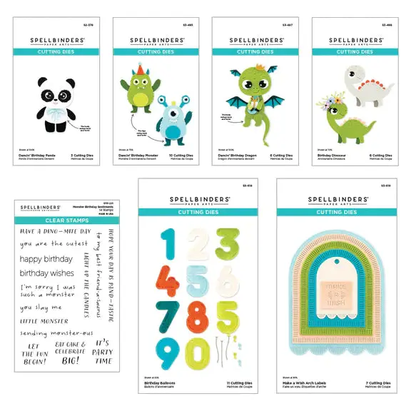 Monster Birthday Die And Clear Stamp Bundle 1