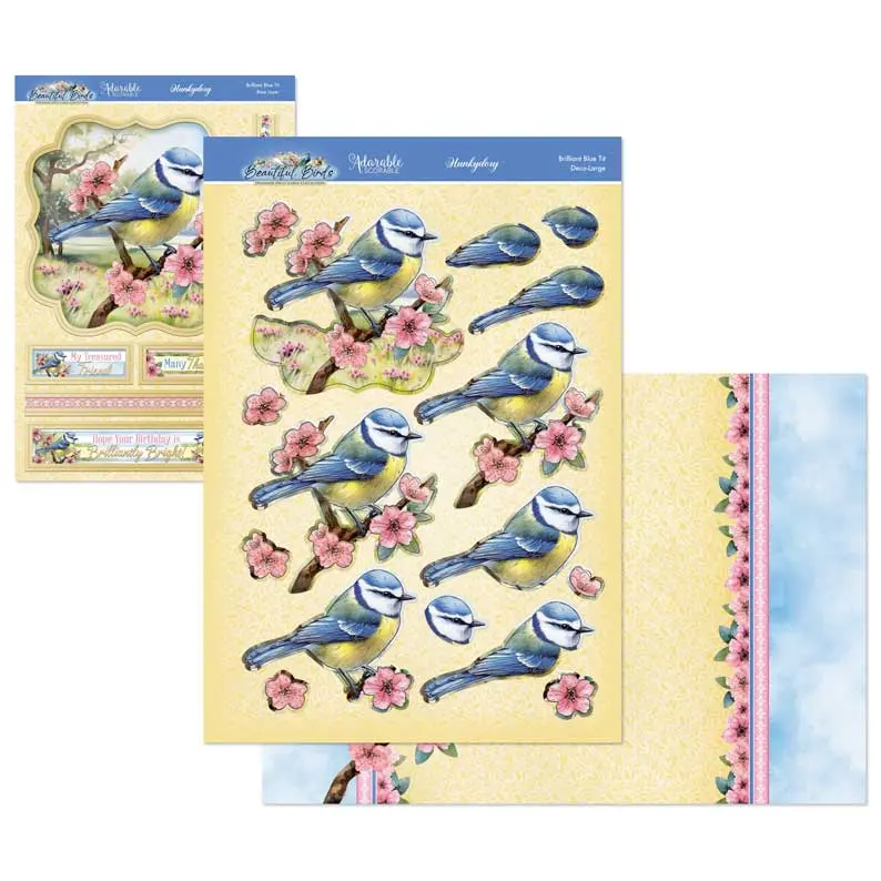 Beautiful Birds Deco-Large Set - Brilliant Blue Tit 1