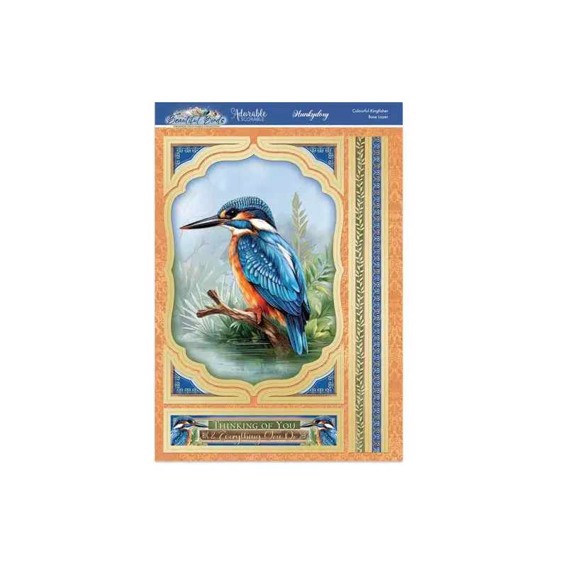 Beautiful Birds Deco-Large Set - Colourful Kingfisher 2