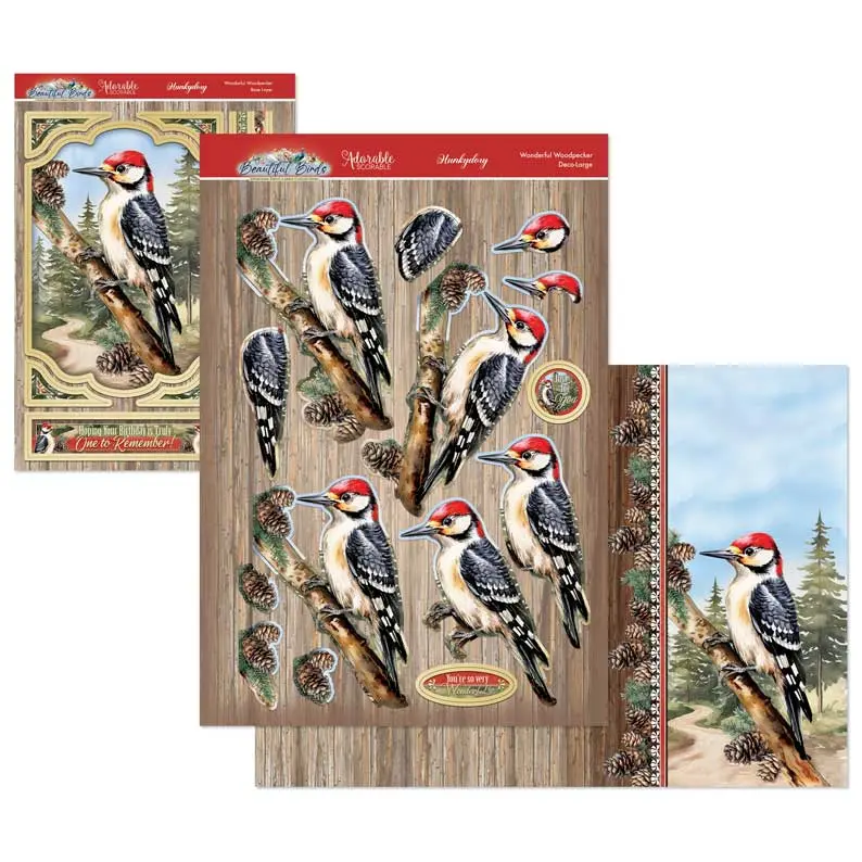 Beautiful Birds Deco-Large Set - Wonderful Woodpecker 1