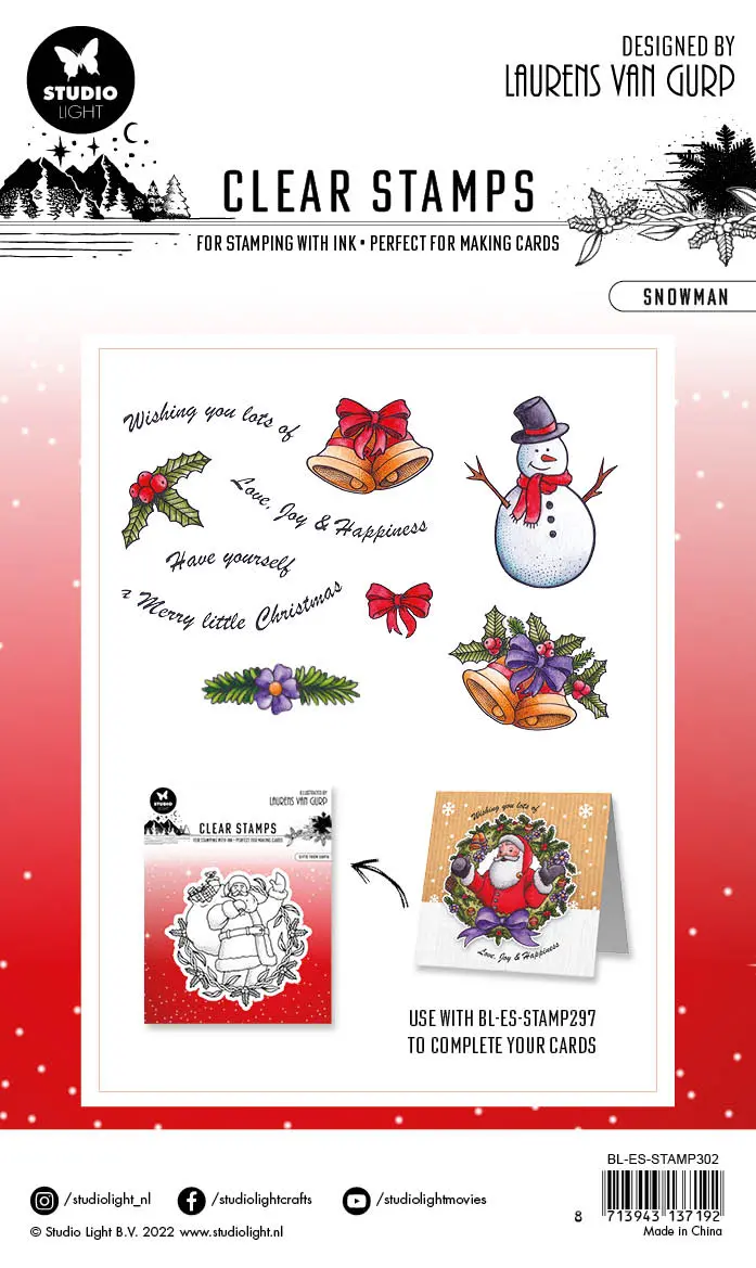Bl Clear Stamp Snowman Essentials 105X148x3mm 10 Pc Nr.302 2
