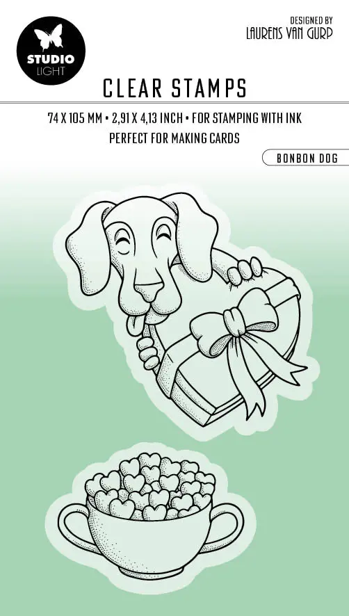 Bl Clear Stamp Bonbon Dog By Laurens 105X74x3mm 2 Pc Nr.354 1
