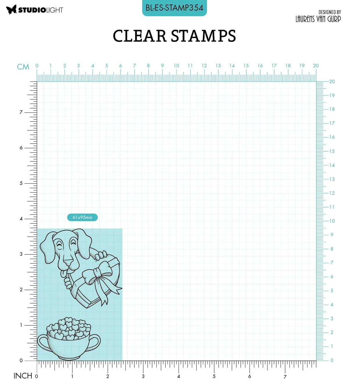 Bl Clear Stamp Bonbon Dog By Laurens 105X74x3mm 2 Pc Nr.354 2