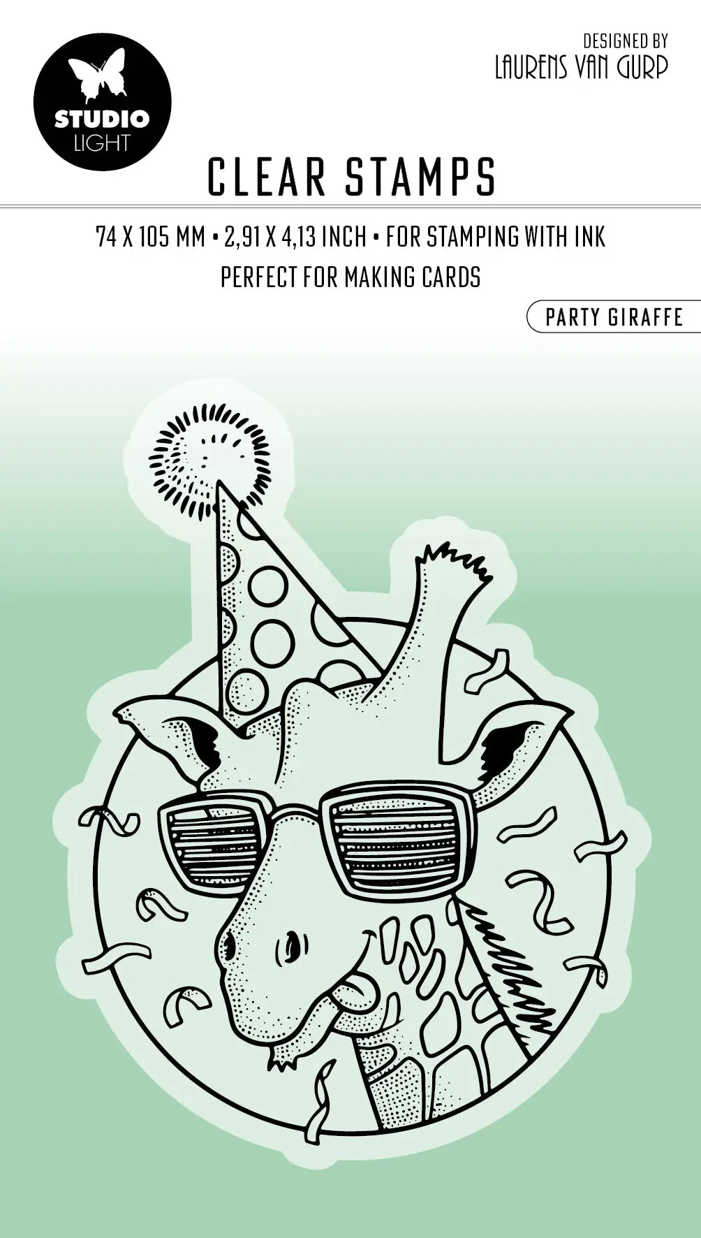 Bl Clear Stamp Party Giraffe Essentials 90X67x3mm 1 Pc Nr.407 1
