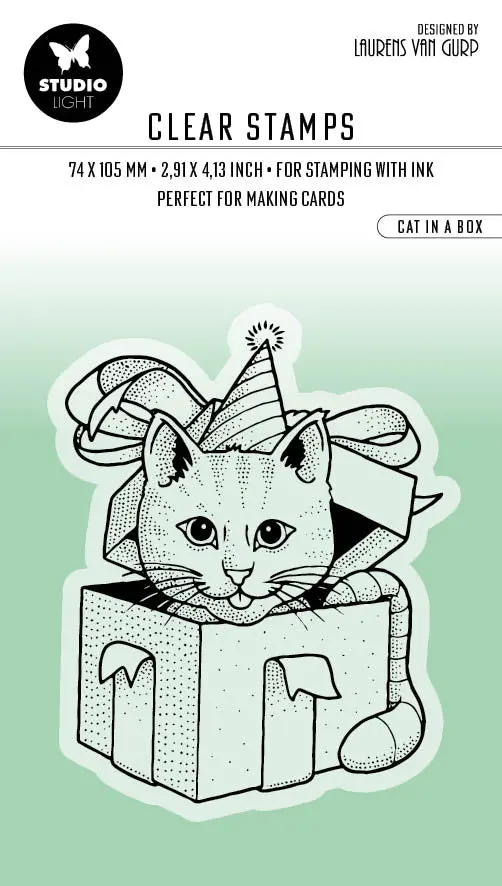 Bl Clear Stamp Cat In A Box Essentials 82X64x3mm 1 Pc Nr.408 1