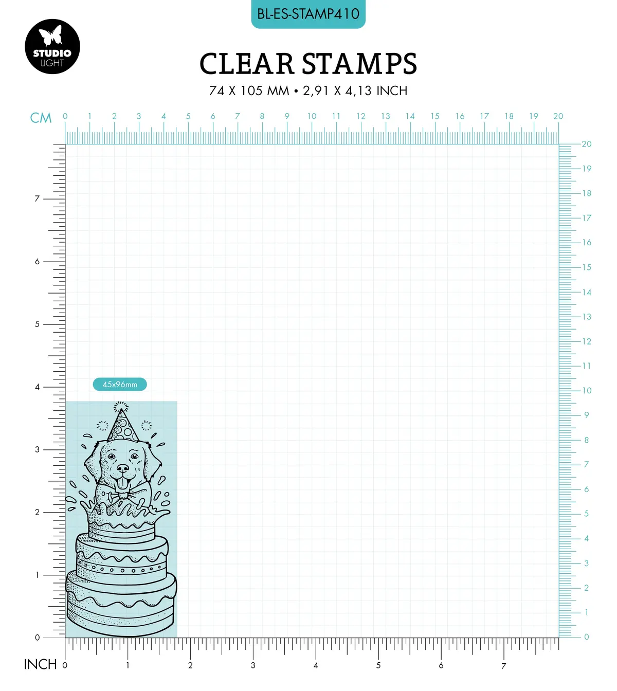 Bl Clear Stamp Birthday Dog Essentials 96X45x3mm 1 Pc Nr.410 2