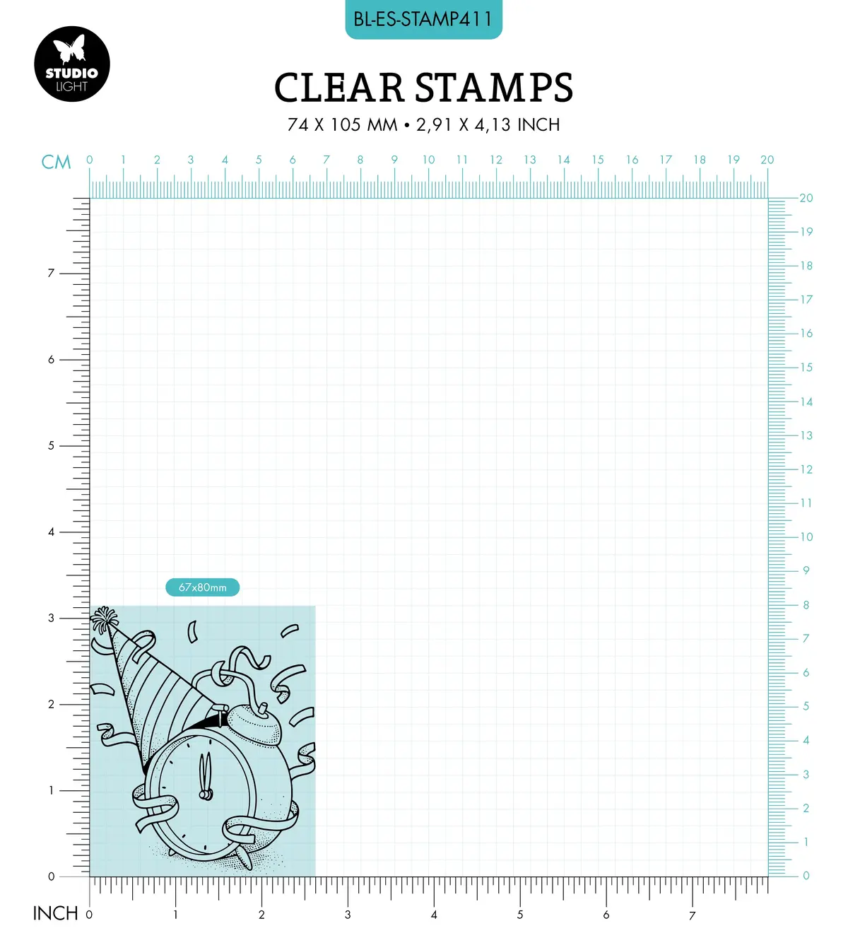 Bl Clear Stamp Party Time Essentials 80X67x3mm 1 Pc Nr.411 2