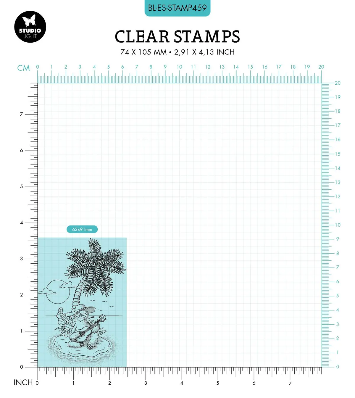 Bl Clear Stamp Chilling Sloth By Laurens 91X63x3mm 1 Pc Nr.459 2