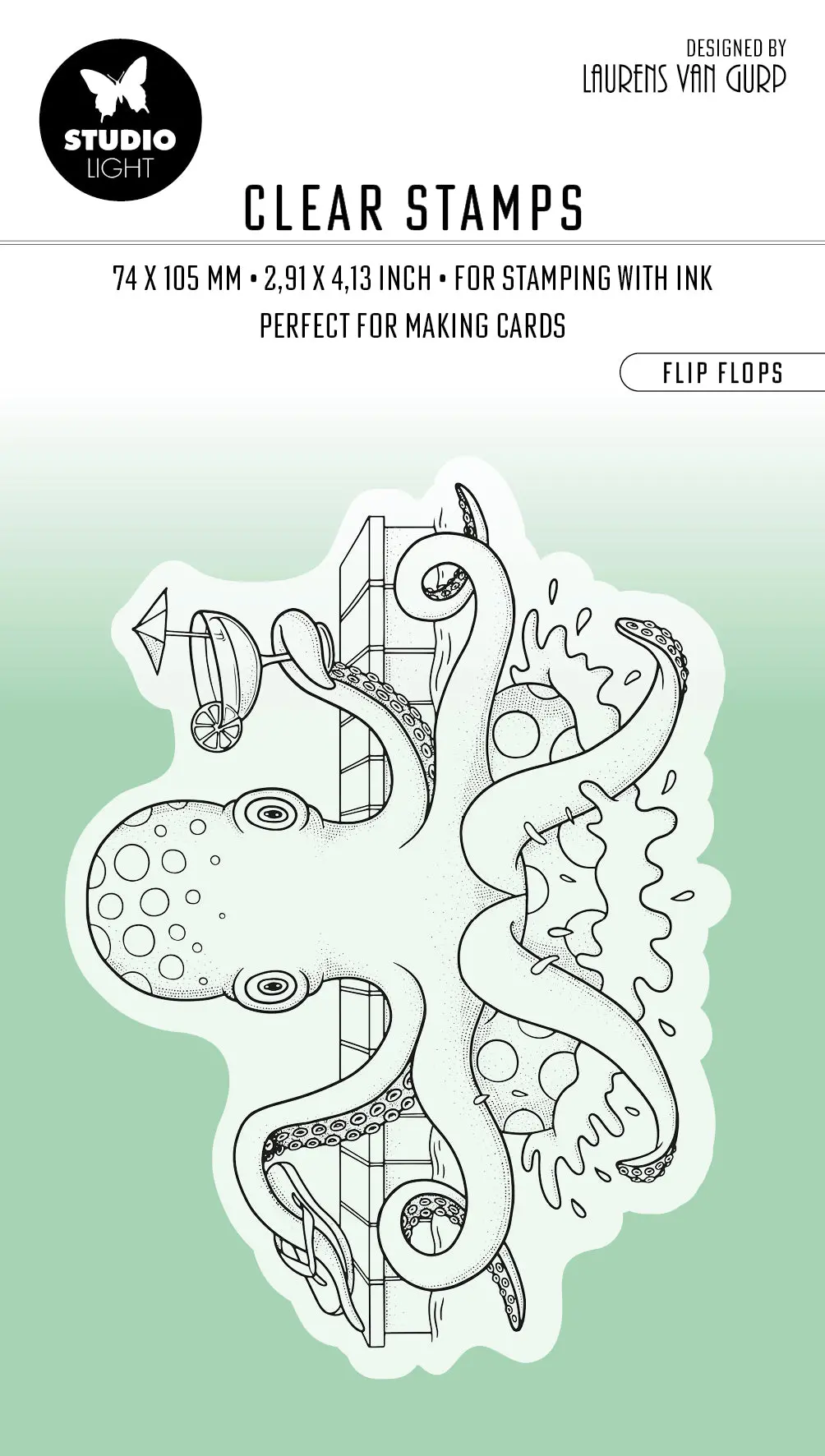 Bl Clear Stamp Flip Flops By Laurens 63X89x3mm 1 Pc Nr.460 1