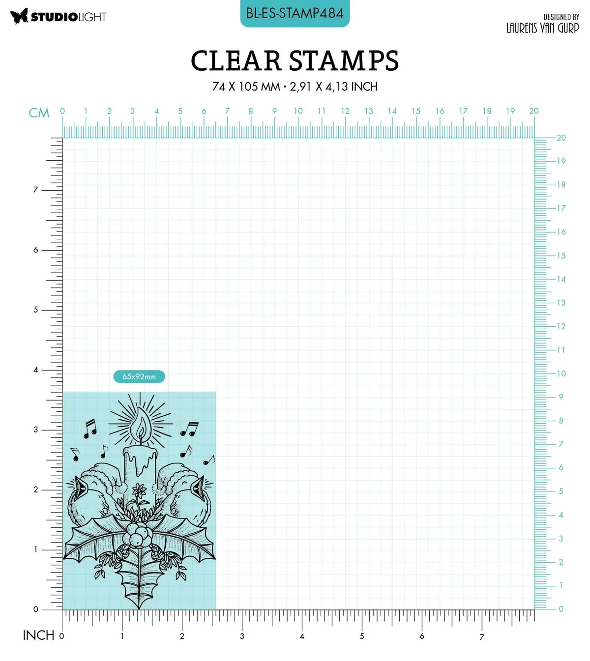 Bl Clear Stamp Singing Birds By Laurens 89X64x3mm 1 Pc Nr.484 2