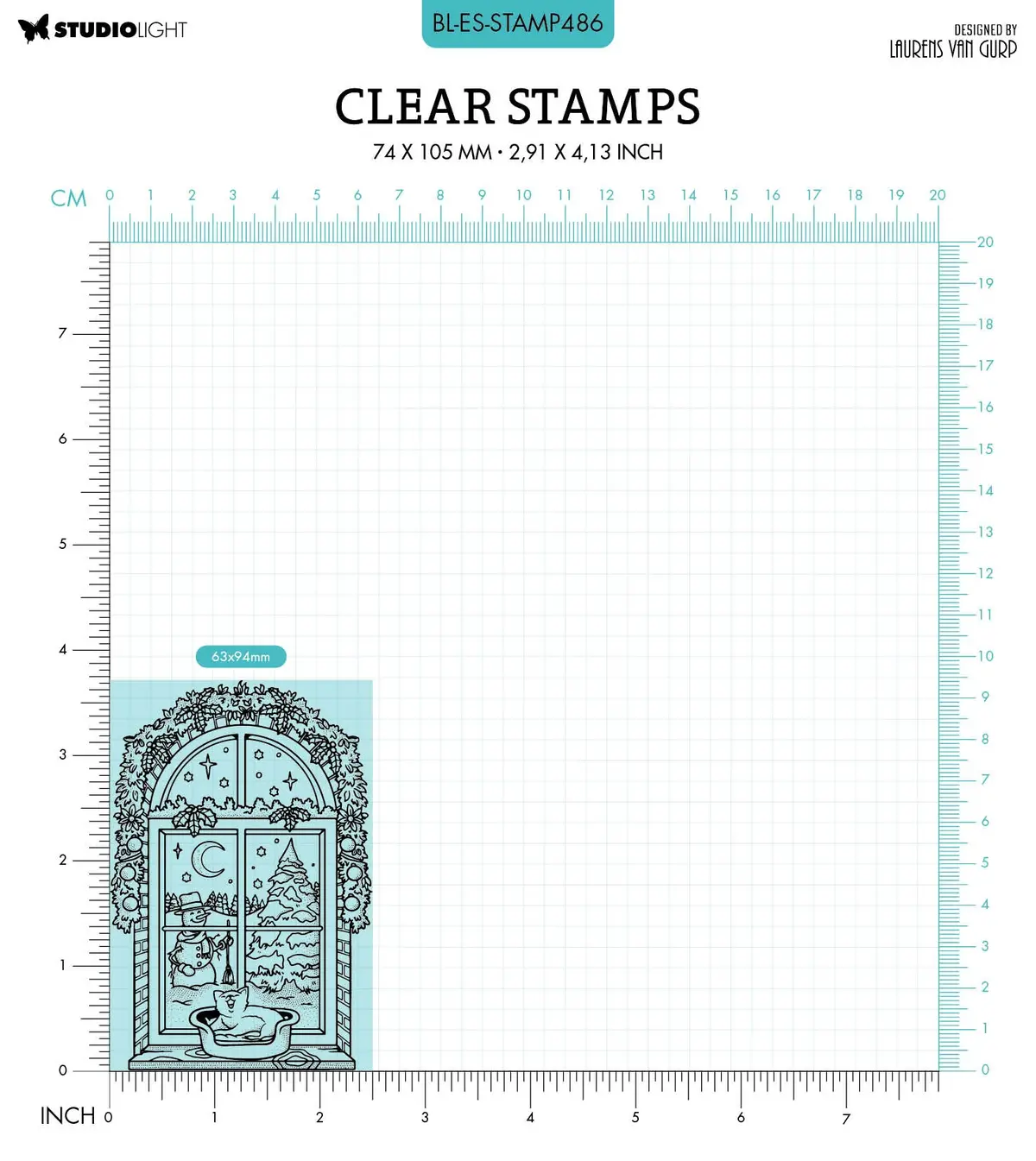 Bl Clear Stamp Snowy Day By Laurens 89X64x3mm 1 Pc Nr.486 2
