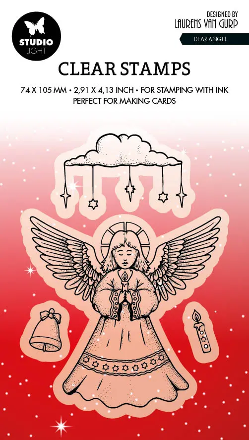 Bl Clear Stamp Dear Angel By Laurens 89X64x3mm 4 Pc Nr.488 1