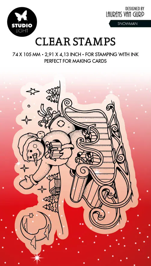 Bl Clear Stamp Snowman By Laurens 89X64x3mm 1 Pc Nr.489 1