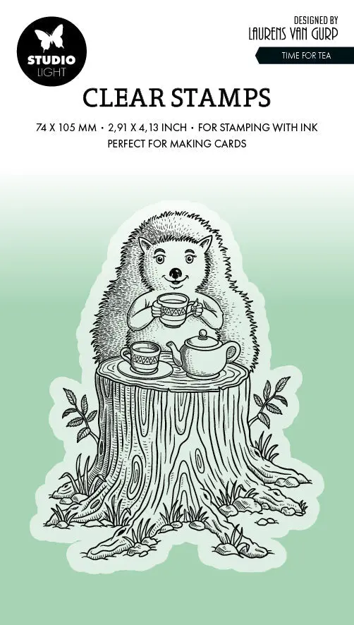 Bl Clear Stamp Time For Tea By Laurens 89X64x3mm 1 Pc Nr.533 1